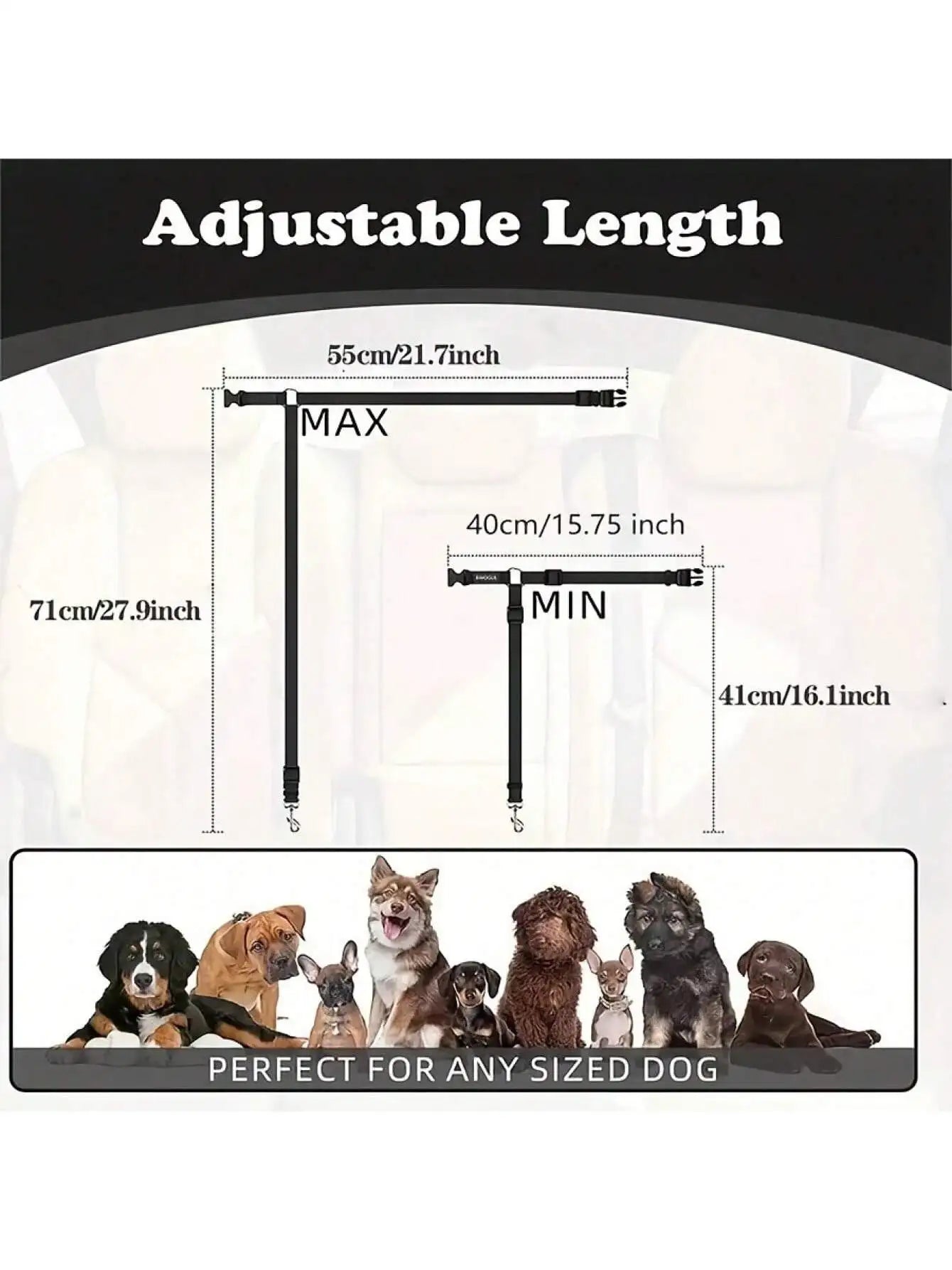 Dog Seat Belt for Vehicle Secure, Pet Car Tether Safety Leash for Dogs In Vehicles, Dog Seatbelt Tether, Christmas Gift