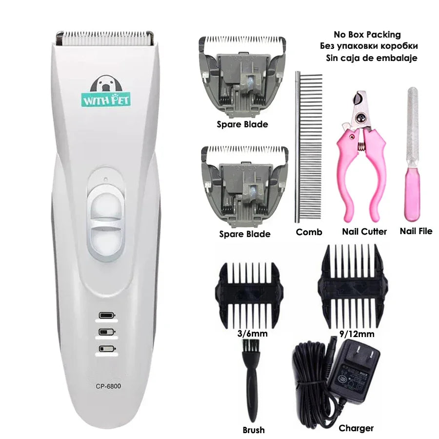 Electrical Pet Dog Hair Trimmers Professional Clippers Grooming Tool Rechargeable Cat Shavers Hair Cutter Dog Haircut CP6800