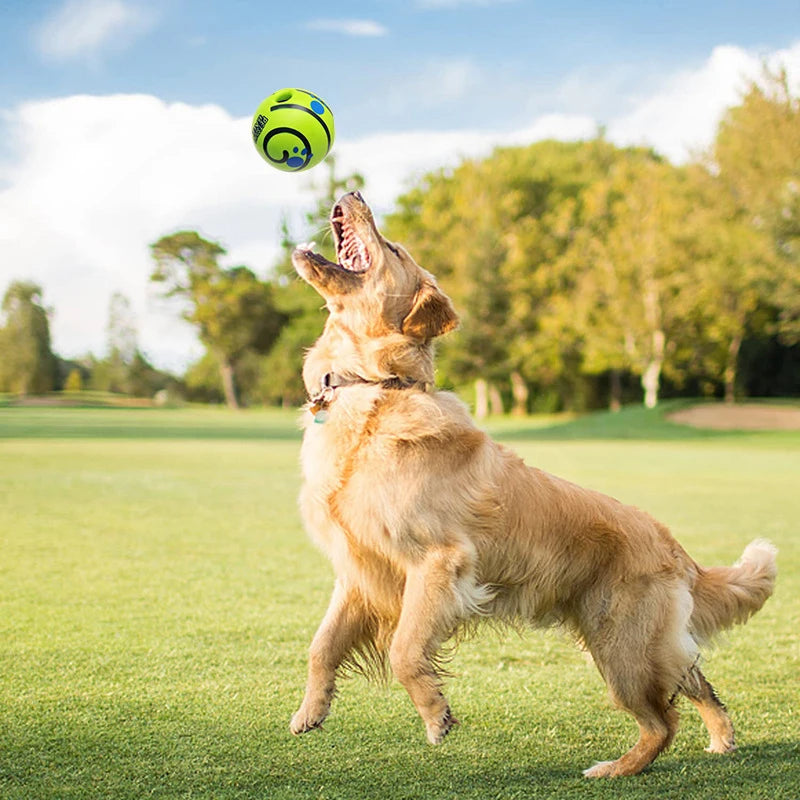 Dog Toy Wobble Wag Giggle Glow Ball Interactive Dog Attention Toy Fun Giggle Sounds Ball When Rolled or Shaken For Pet Dog Fun