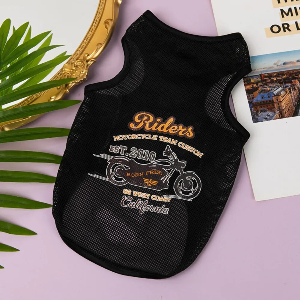 Cute Cartoon Pet Dog Clothes Summer Thin Mesh Dog Cat Vest Cat Teddy Bear Pomy Pet Puppy Breathable Cool Clothing Dog Costume PawPrint Treasures