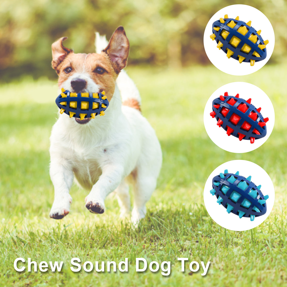 1/2Pcs Squeaky Dog Chew Toys Interactive Puppy Chew Ball Comfortable Rubber Dog Ball Toys Pet Chew Toy for Teething Cleaning