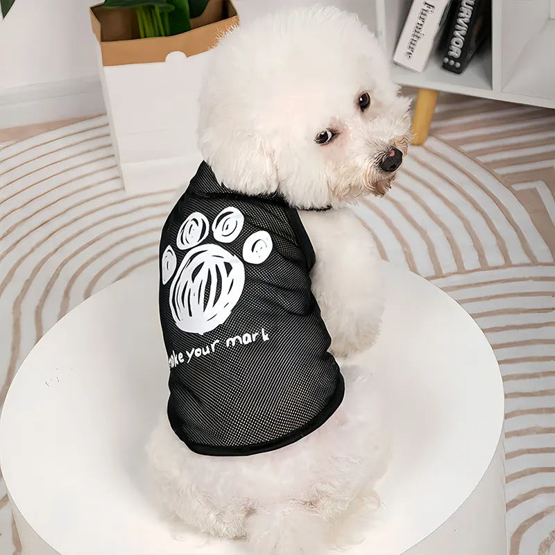 Pet Dog Clothes Summer Jersey Pet Cat Vest Mesh Breathable Dog T-shirt for Small Large Dog Pet Costume PawPrint Treasures