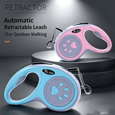 Two-piece Dog Retractable Leash Collar Set 3m Anti-breakaway Reflective Dog Walking Collar for Small Medium Large Dogs At Night