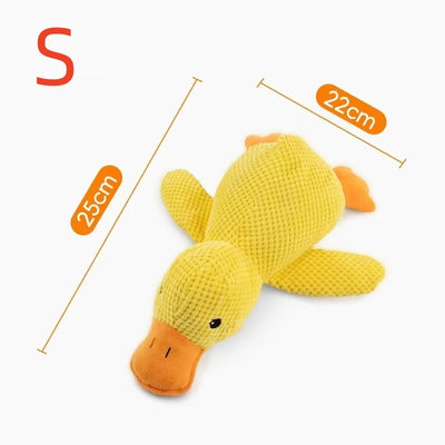 Duck Dog Toy Plush Chew Resistant Durable with Quacking Sound Teeth Grinding Relief Soft Companion for Small Large Dogs