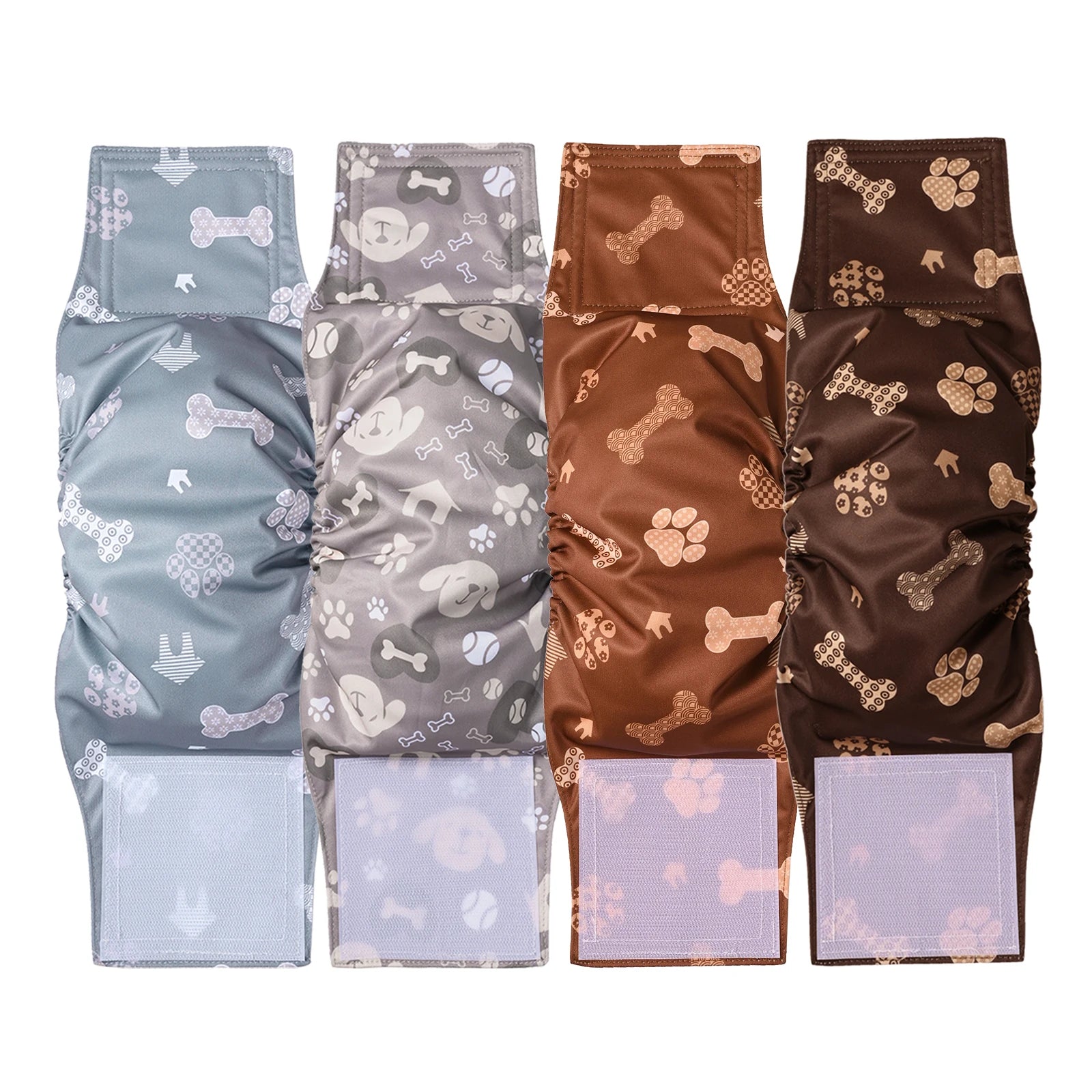 Ohbabyka 4Pack Washable Belly Bands for Male Dogs Reusable Adjustable Male Dog Diaper High Absorbing Belly Bnad for Small Dogs