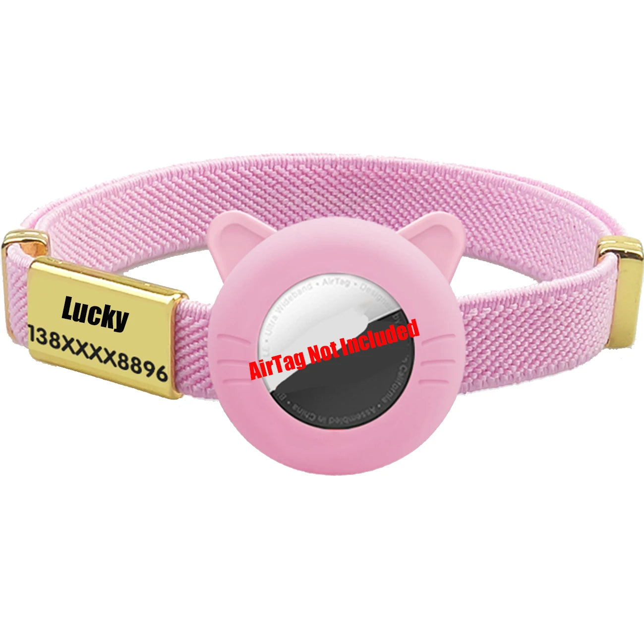 New Breakaway AirTag Tracker Cat Collar Free Custom Name Tag Kitten Collar with GPS Holder Case Anti-lost Adjustable Pet Collars