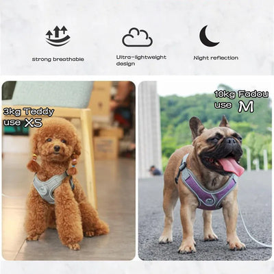 Dog Harness Adjustable Pet Harness Vest For Small Large Dog Cat Reflective Mesh Puppy Cat Chest Strap Dog Accessories