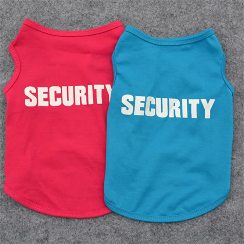 Security Clothing for Dogs Summer Pet Clothes Vest for Small Dogs Chihuahua Yorkshire Puppy Cats Low Price Pets T-shirt Costume PawPrint Treasures