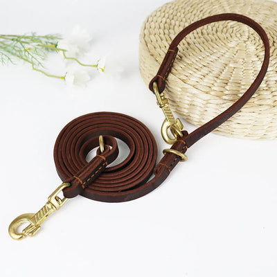 Soft Leather Hands-Free Dog Leash for Training