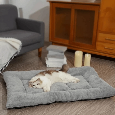 Warm Dog Bed Mat Surrounding Style Super Soft Pet Plush Pad Comfortable Non-slip Cat Cage Mattress for Cats and Dogs