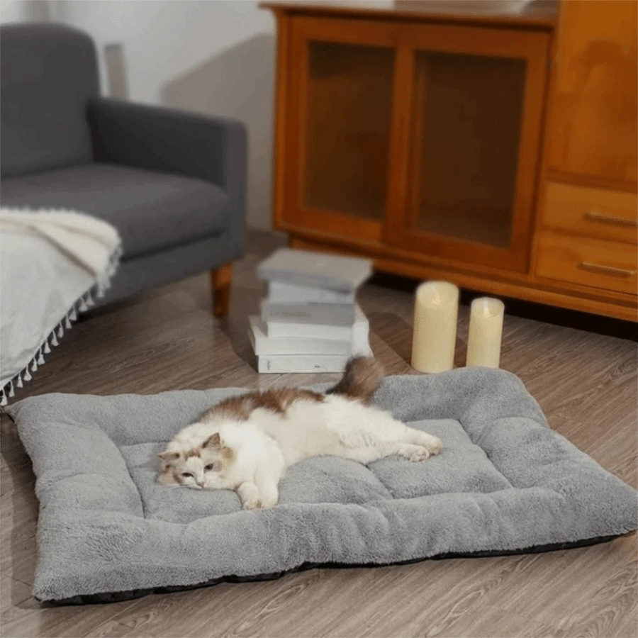 Warm Dog Bed Mat Surrounding Style Super Soft Pet Plush Pad Comfortable Non-slip Cat Cage Mattress for Cats and Dogs