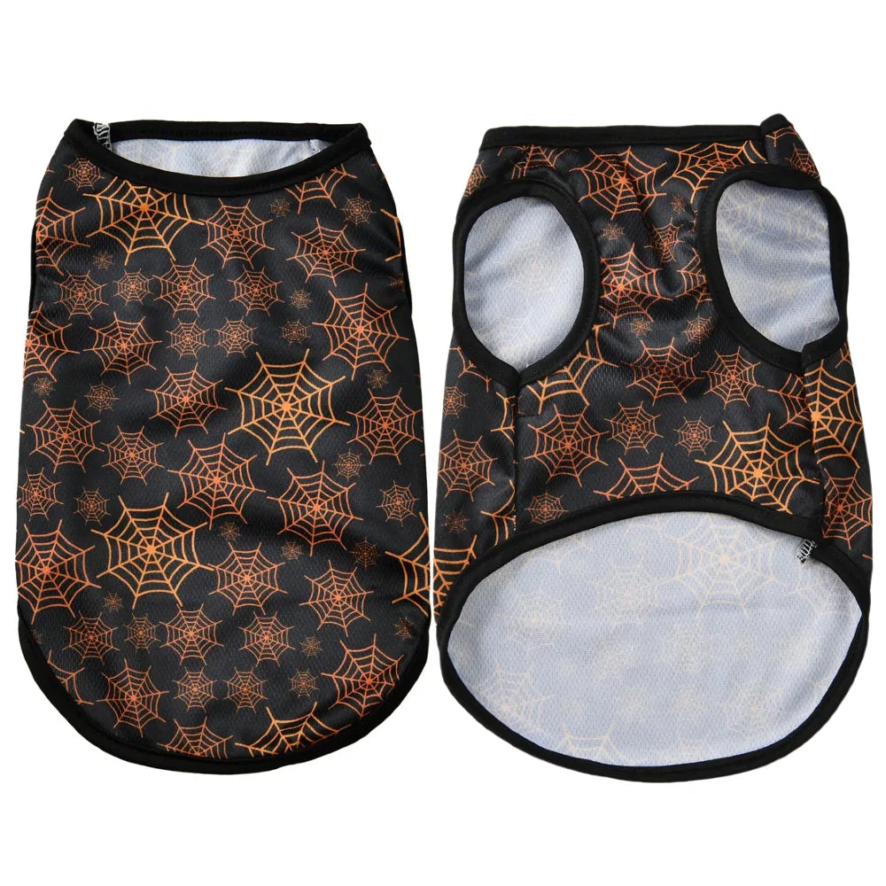 Dog Clothes for Small Medium Dogs Cats Halloween Pumpkin Paw Print Puppy Vests Chihuahua Yorkies Costumes Pet Party Clothing PawPrint Treasures