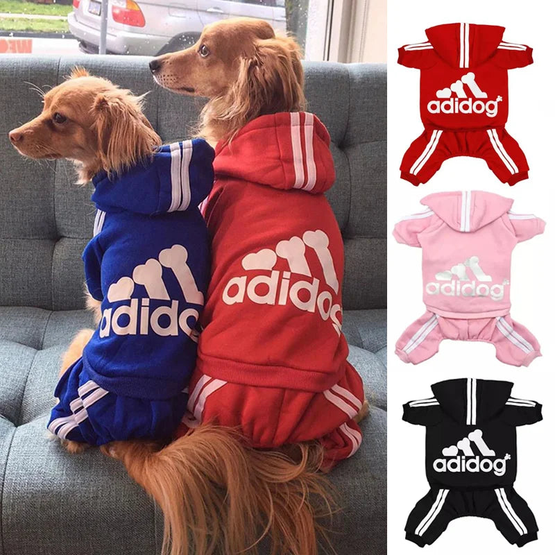 Winter Clothes for Small Dogs Sport Dog Hoodie Fleece Overalls for Small Breeds Dogs Sport Puppy Sweatshirt 4 Legs Dog Jumpsuit