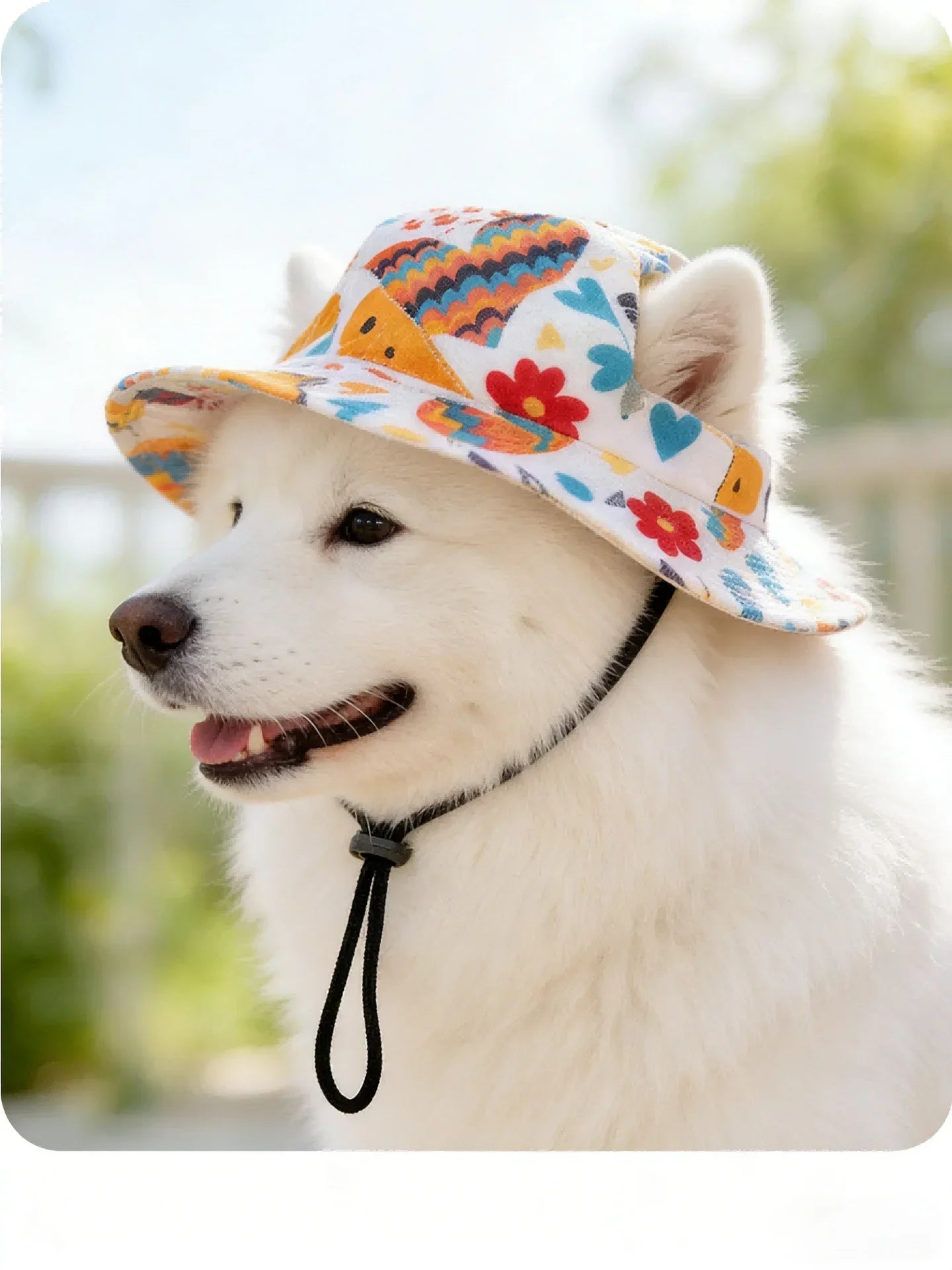 Printed Pet Dog Hat Adjustable Cap for Small Medium Puppy Dogs Pug Corgi Dachshund Outdoor Walking Photo Party Costume Accessory