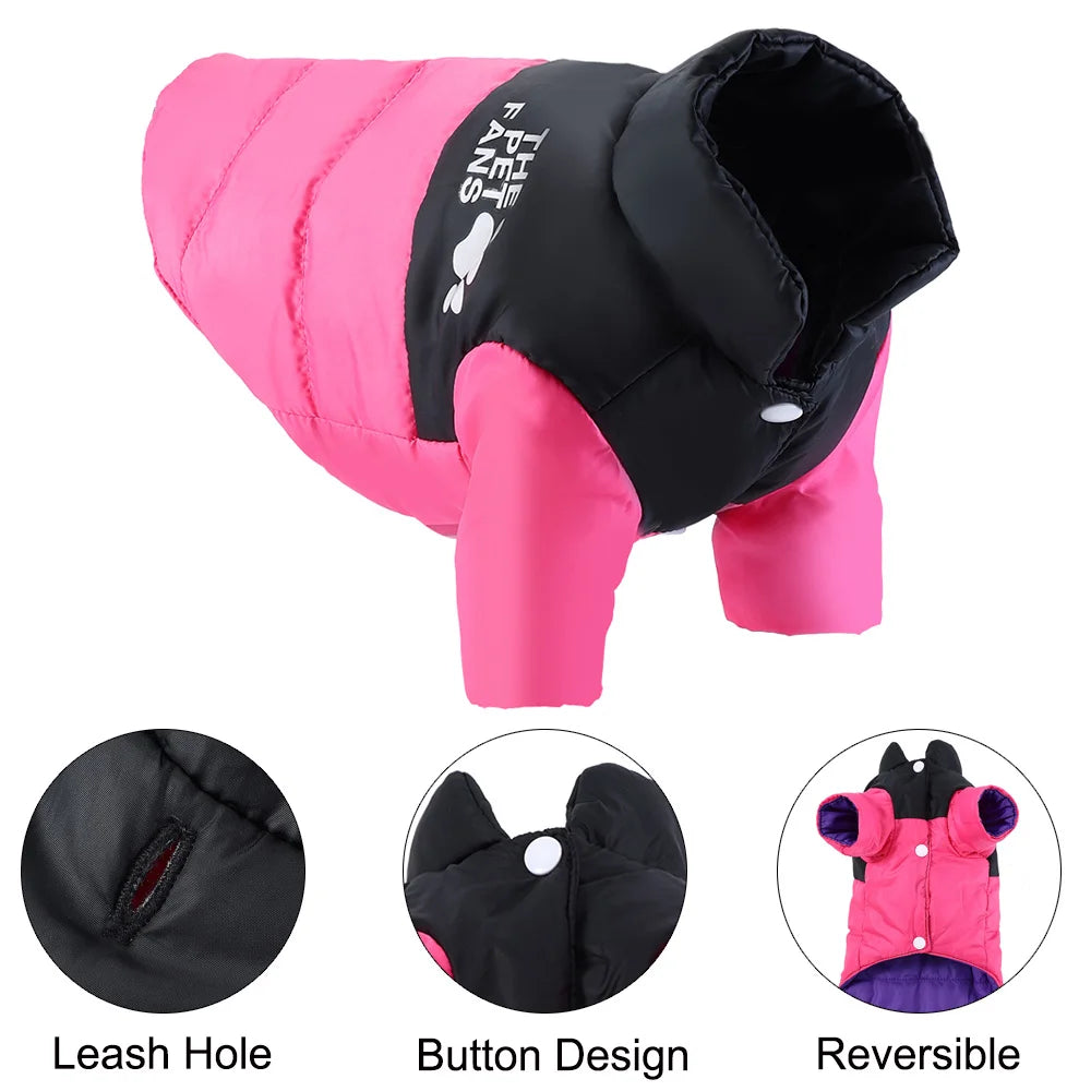 Winter Warm Dog Clothes For Small Medium Dogs Cats Windproof Reversible Puppy Jacket Coat Chihuahua Yorkshire Pug Pet Clothing