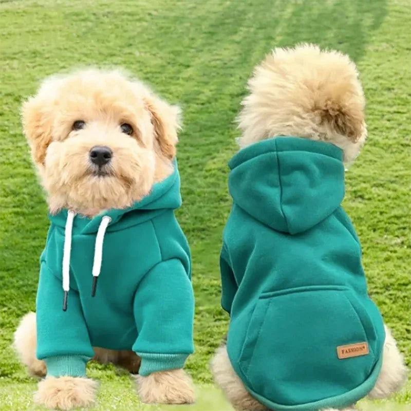 Dog Clothes Pet Dog Hoodie Small And Medium Dog Vest Outdoor Sweatshirt Bulldog Husky Warm Fleece Pet Clothing Puppy Cat Costume PawPrint Treasures