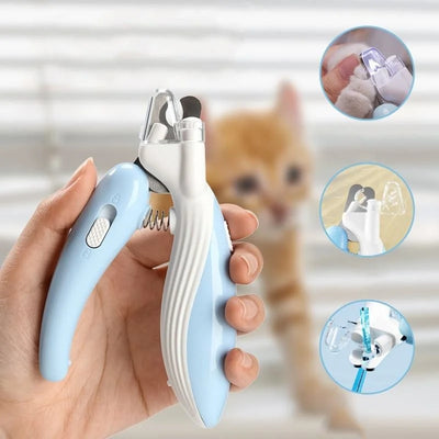 LED Illuminated Pet Nail Trimmer Dog Cat Claw Cutter Portable Grooming Scissors Sharp Blade Pet Nail Clipper Pet Accessories