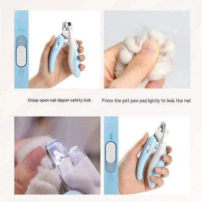 LED Illuminated Pet Nail Trimmer Dog Cat Claw Cutter Portable Grooming Scissors Sharp Blade Pet Nail Clipper Pet Accessories