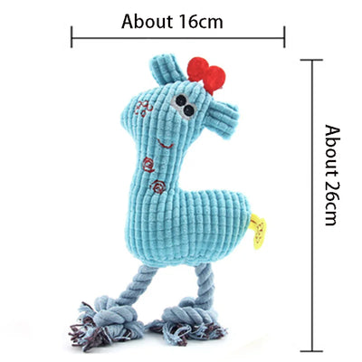 New Plush Squeaky Puppy Chew Toys Interactive Teething Training Dog Toys for Small Dogs Cute Donkey Design