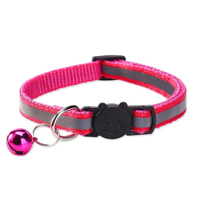 Cat Collar with Bell Cats Necklace Kitten Collar Breakaway  Collar Anti-strangling Armrests for Cat Necklace Pet Strap MBO02