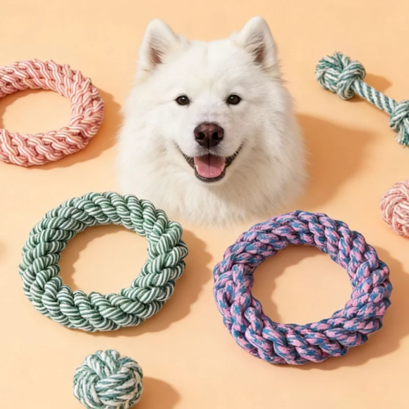 Pet Dog Rope Toy Durable Chew Bite Resistant Drag Pet toys for Medium Large Dogs Golden Retriever Pitbull Labrador Supplies PawPrint Treasures