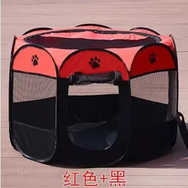 Portable Foldable Pet Tent Kennel Octagonal Fence Puppy Shelter Easy To Use Outdoor Easy Operation Large Dog Cages Cat Fences PawPrint Treasures