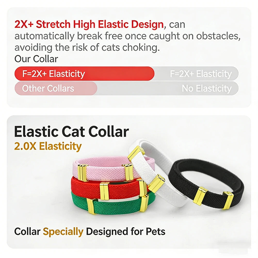 New Breakaway AirTag Tracker Cat Collar Free Custom Name Tag Kitten Collar with GPS Holder Case Anti-lost Adjustable Pet Collars