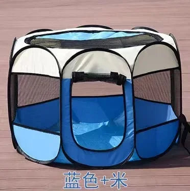 Portable Foldable Pet Tent Kennel Octagonal Fence Puppy Shelter Easy To Use Outdoor Easy Operation Large Dog Cages Cat Fences PawPrint Treasures