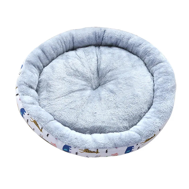 Pet Supplies Cat Nest Dog Nest Round Comfortable Cotton Nest Dog and Cat Seasonal Universal Nest Small and Medium sized Dogs