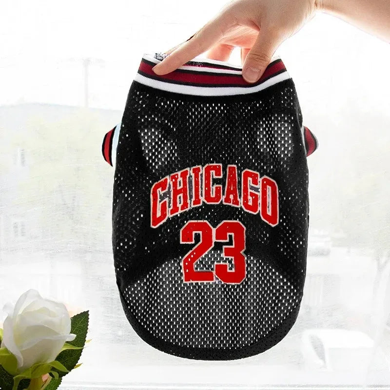 Dog Basketball Jersey Summer Pet Clothes Mesh Breathable Sport Vest Puppy T Shirt Cat Dog Costume For Small Medium Dogs Cats