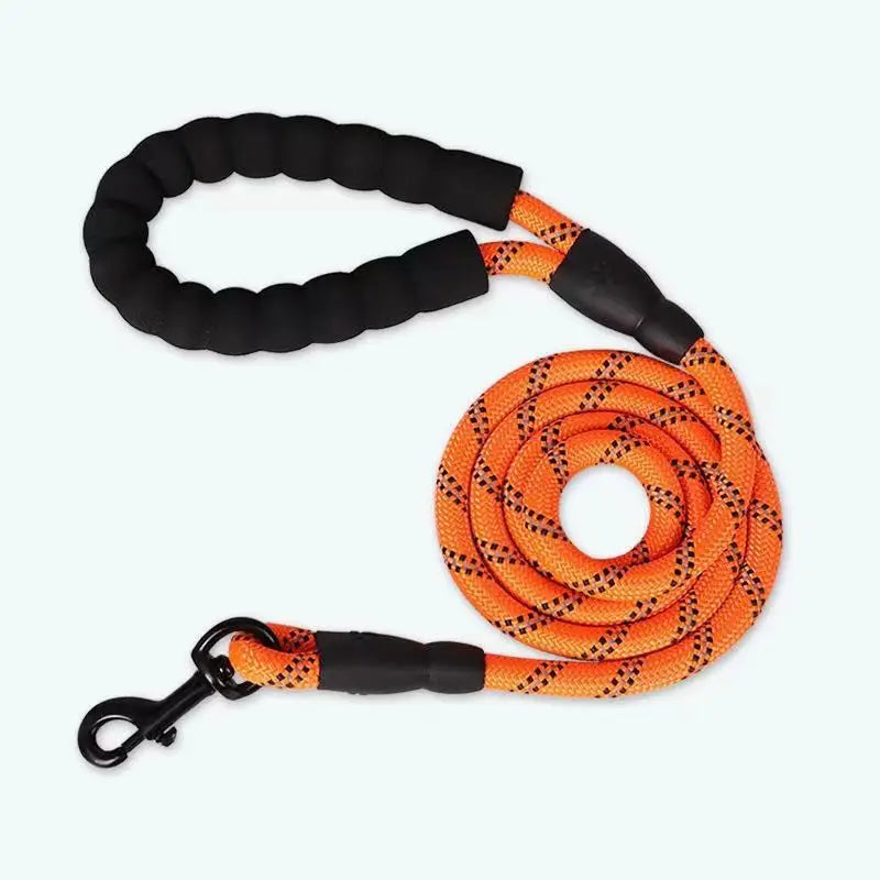 Reflective Comfortable Padded Handle - Double Heavy Duty Traction Rope For Strong Dogs Enhance Safety And Control PawPrint Treasures