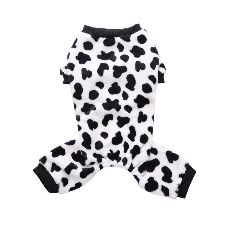 Dog Winter Pajamas Pomeranian Overalls Pajamas Halloween Print Warm Jumpsuits for Small Puppy Clothes for Dogs Chihuahua