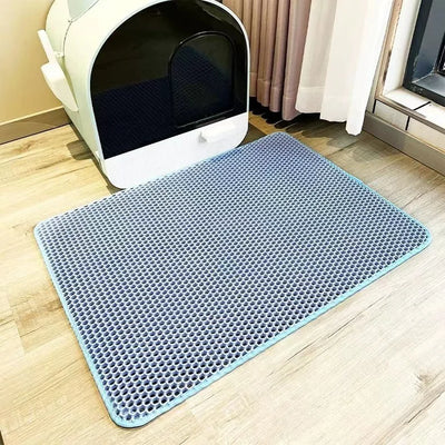 45x60CM Cat Litter Mat Large Size Waterproof Pet Toilet Cat Litter Trapping Mat Non Slip Double Layer Cat Litter Box Pad