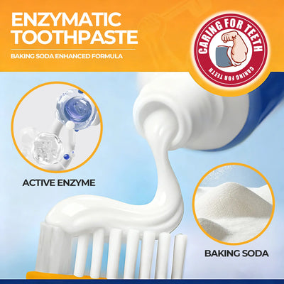 Baking Soda Fortified Formula Enzyme Toothpaste Helps Dogs Freshen Their Breath, Control Tartar and Soothe Their Gums 60g