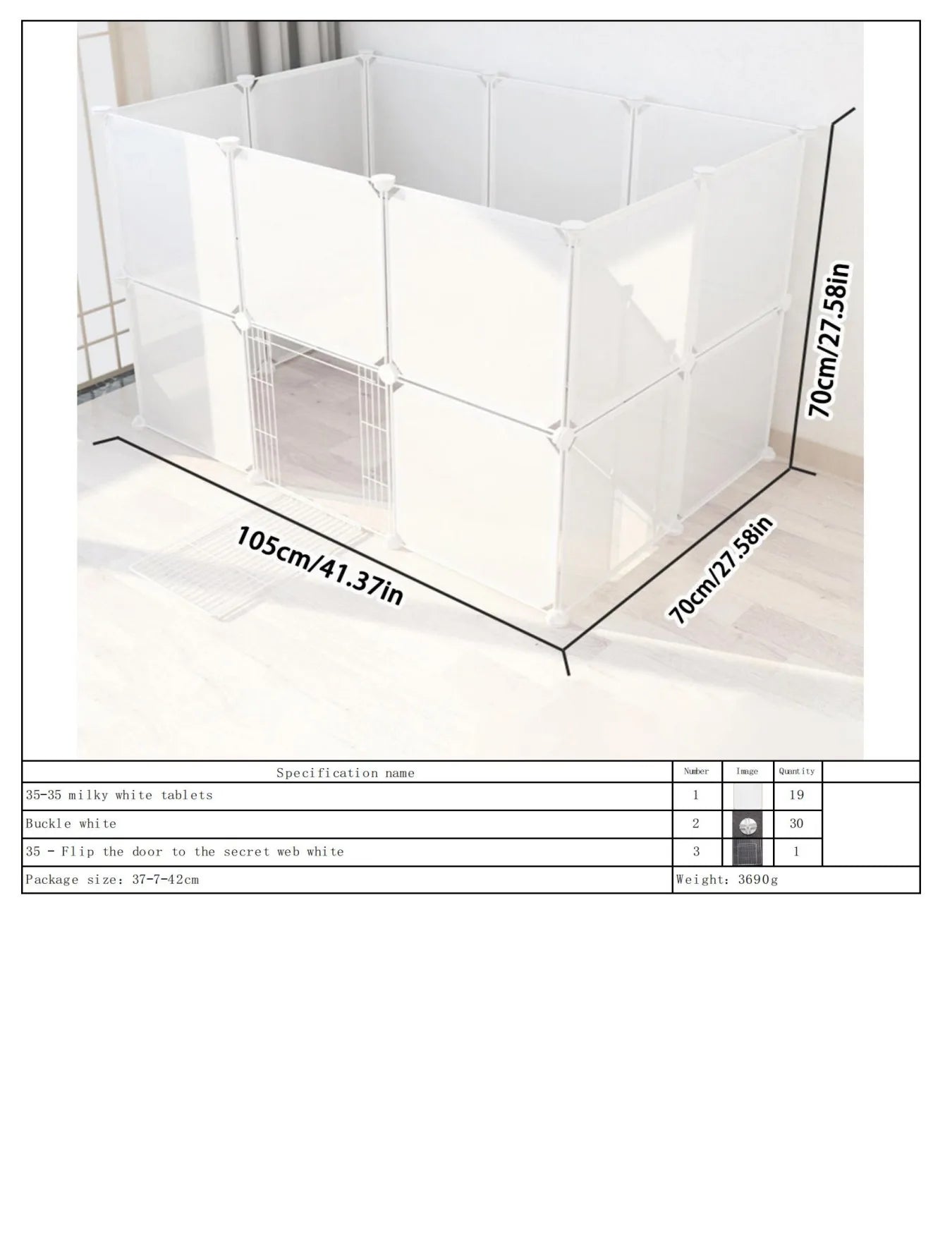 Multifunctional DIY Pet Fence Dog Fence Transparent Dog Fence Dog Cage Cat Fence Rabbit Isolation Fence