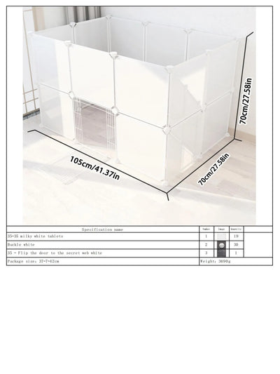 Multifunctional DIY Pet Fence Dog Fence Transparent Dog Fence Dog Cage Cat Fence Rabbit Isolation Fence