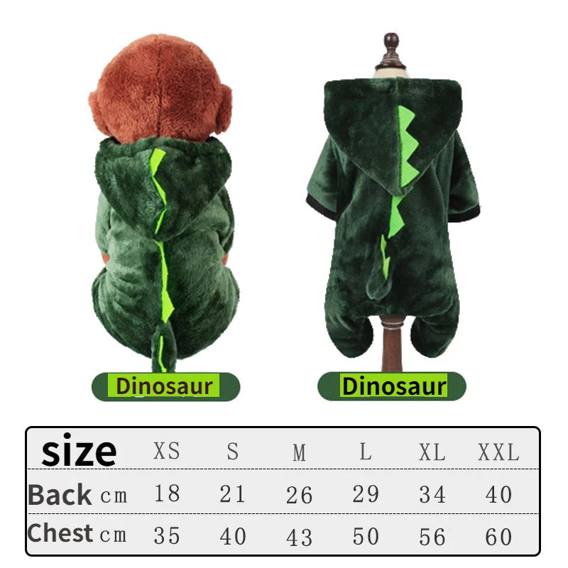 Pet Dog Clothes Warm Soft Fleece Dogs Jumpsuits Pet Clothing for Small Dogs Puppy Cats Hoodies Chihuahua Yorkshire Costume Coats PawPrint Treasures