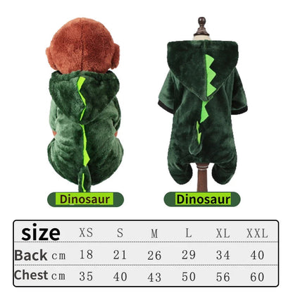 Pet Dog Clothes Warm Soft Fleece Dogs Jumpsuits Pet Clothing for Small Dogs Puppy Cats Hoodies Chihuahua Yorkshire Costume Coats PawPrint Treasures