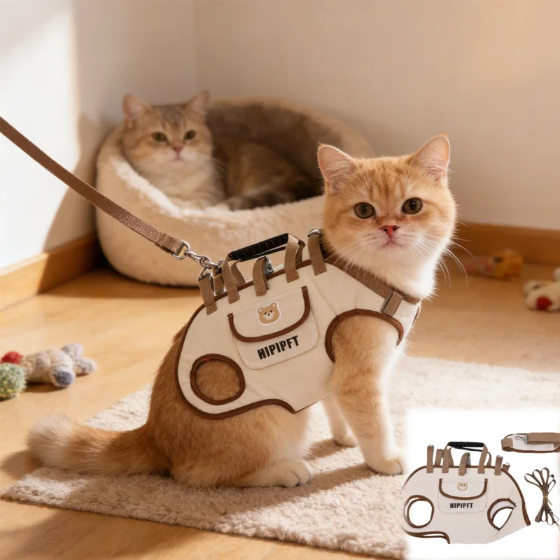 Everyday Travel Carrier for Pet Convertible Shoulder/Hand Bag with Harness Clip Comfortable and Portable for Vet Visits Shopping