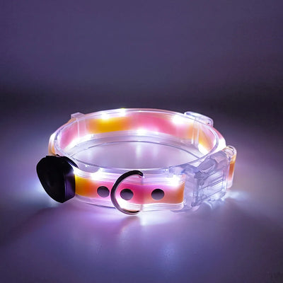 Pet Light-up Collar Leash LED Flashing Collar USB Charging Dog Walking Pulling Belt Adjustable Dog Collar Anti-Lost Pet Supplies