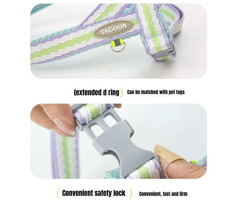 Dog Harness Collar Accessories Small Pet Neck Belt Lead Leash for Small  Dogs Collars  Breast Strap Puppy Adjustable Walking