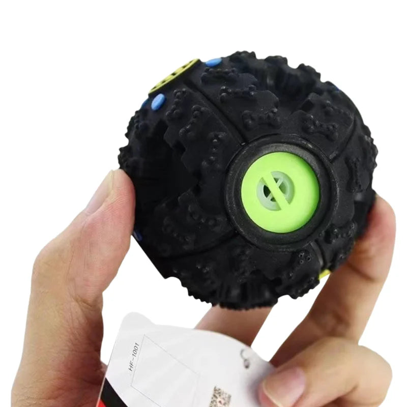 Pet Treat Dispenser Ball Toy, Squeaky Dog Chew Toy Ball, Dog Snack Dispenser Teething Training Tool, 1PC