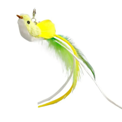 Funny Simulation Feather da Bird Cat Toy Interactive Sucker Kitten Toy Playing Teaser Wand Replacement Head Toy Pet Supplies