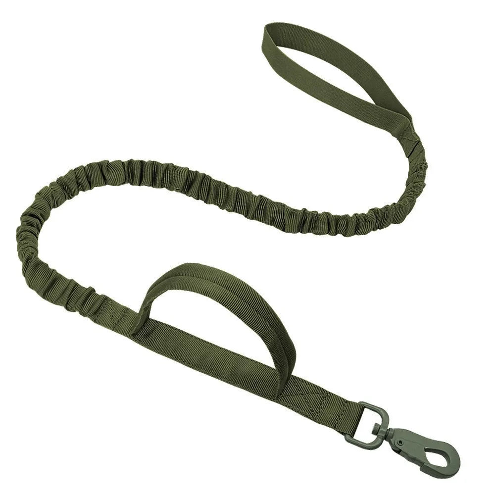 2025 Reflective Running Leash for Dogs - Dual Shock Absorption System, Night Safety Retractable Lead with QuickClip