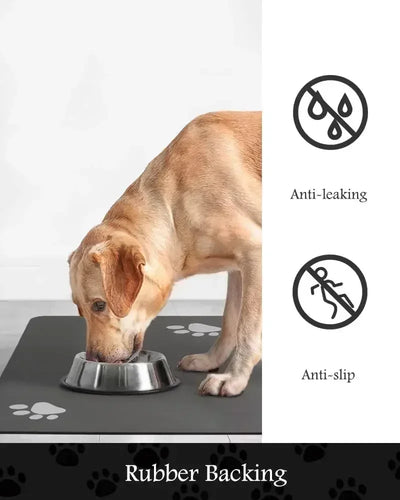 Pet Feeding Dropshipping Pet Placemat for Food and Water Bowl with Waterproof Rubber Backing Quick Dry Water Mat for Dog Cat