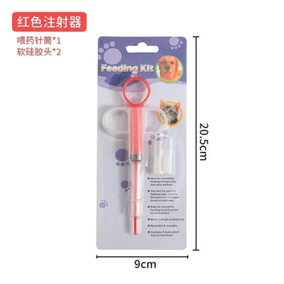 1 Set Pet Pills Applicator Cat Dogs Syringe Medicine Water Milk Feeder Insect Repellent Supplies Can Clip Pills Pet Water Feeder