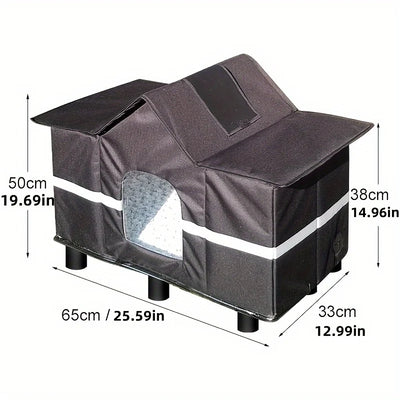 Waterproof Stray Cats House Outdoor Feral Cat Houses with Bracket Pets Tent Cold Resistant Big Pets House Winter Warm for Outsid
