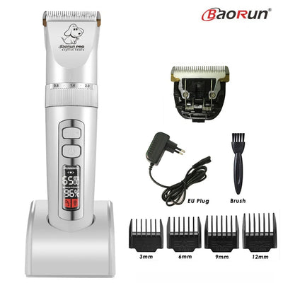BaoRun P9 Dog HairClipper Professional LCD Screen Pet Cat Clippers Electric Grooming Trimmer Rechargeable Haircut Machine Animal
