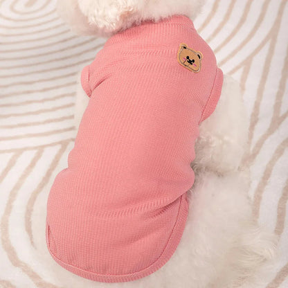 Dog Vest Pet Cat Clothing Four Colors Of Polyester Fabric Breathable Sweat Resistant Easy To Clean Fun Viewing PawPrint Treasures