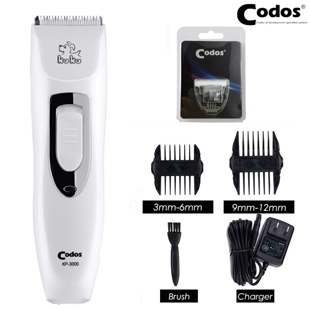Codos KP3000 Professional Grooming Kit Cat Dog Hair Trimmer Rechargeable Electrical Pet Clipper Shaver Set Haircut Machine